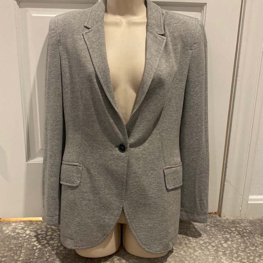 ZARA GRAY SWEAT SHIRT LINED BLAZER